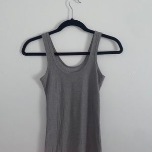 No Boundaries Melange Gray Jersey Longline Tank Top